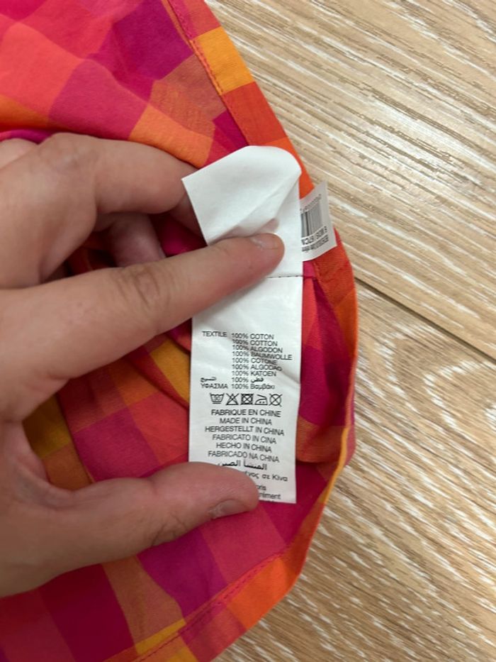 Chemise et pantalon rouge à carreaux - du pareil au même - 6 mois été - 67 cm - photo numéro 8