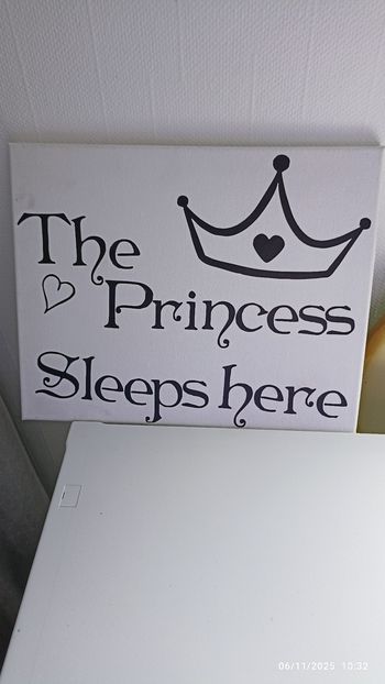 Tableau avec stickers princesse 30x24cm