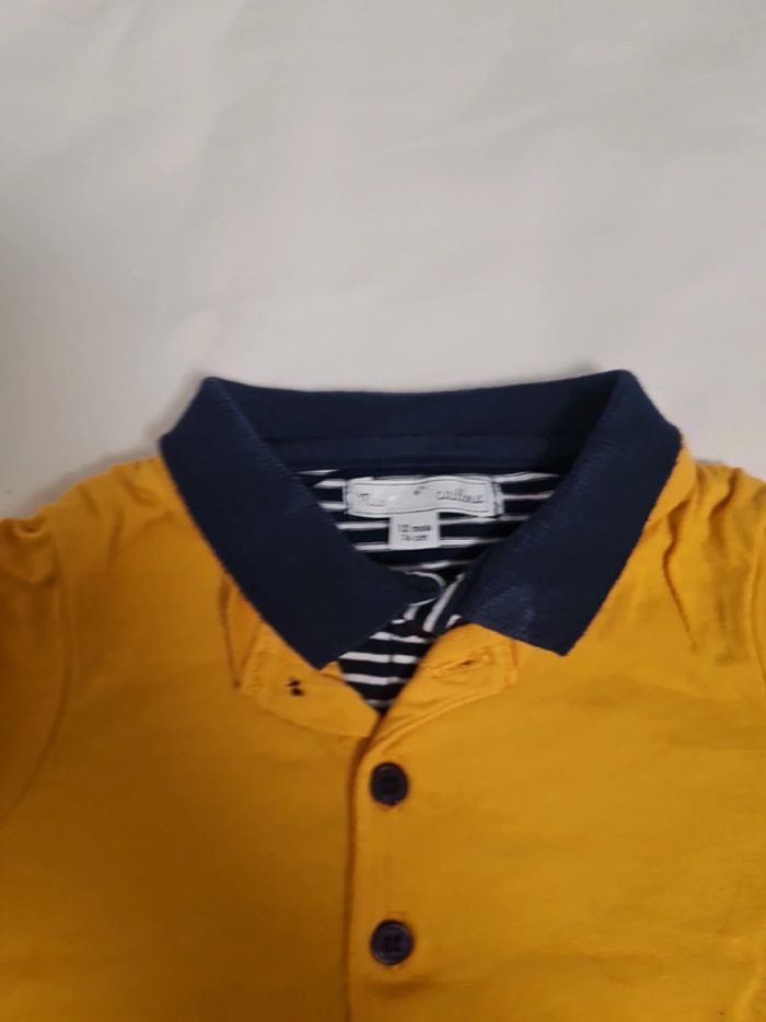 T-shirt ML polo 12 mois Mes Petits Cailloux - photo numéro 2