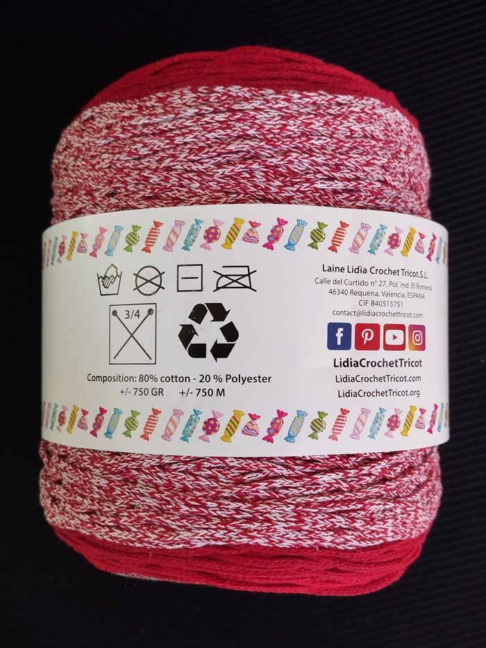 * 1 pelote fil de coton multicolore Candy Corde par Lidia Crochet #2 - photo numéro 3