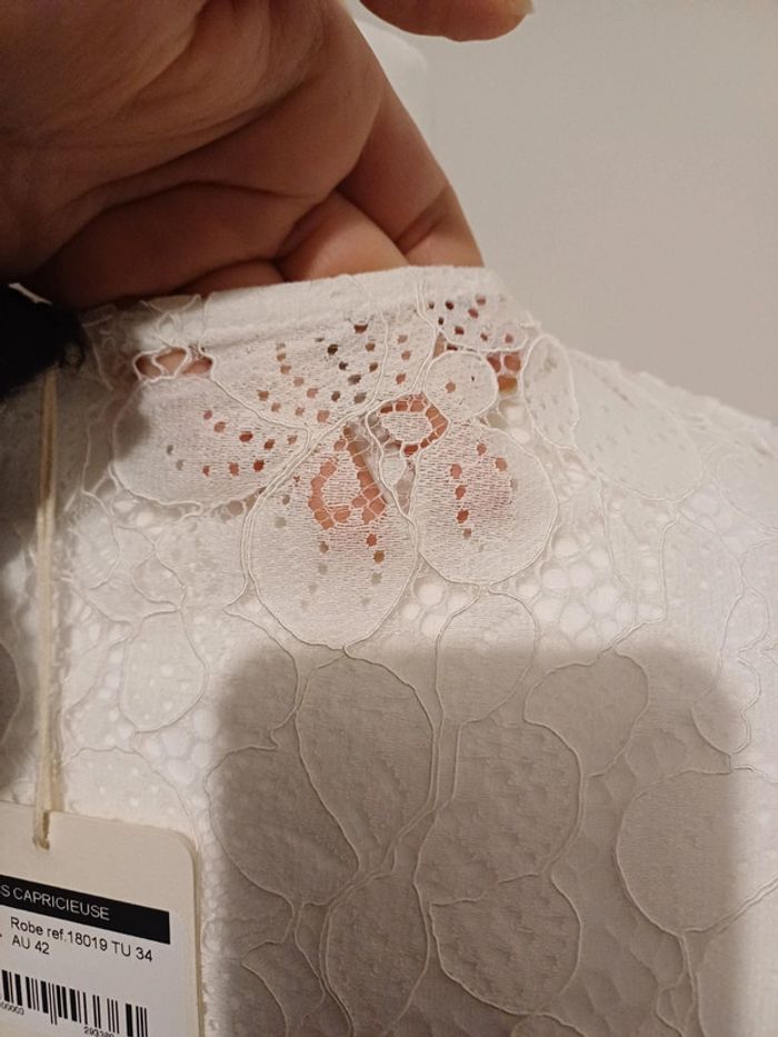 Robe blanche bohème en dentelle neuve Z Studio taille S/M 36/38 - photo numéro 10