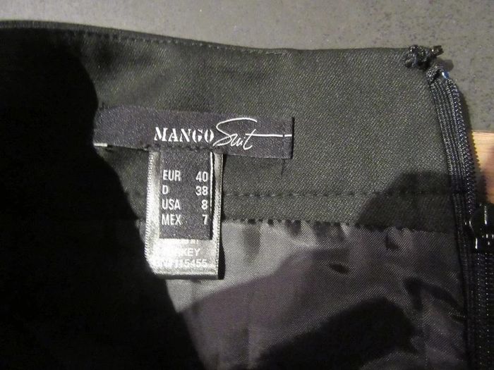 Jupe noire mi longue taille 40 Mango - photo numéro 5