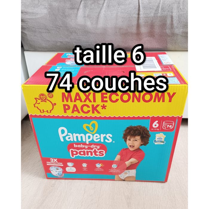 Couches PAMPERS Pants taille 6 🔸 Baby Dry ❤️ 1 CARTON NEUF - photo numéro 1