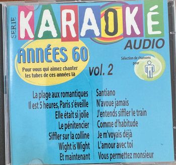 Cd,Soirée Karaoké, années 60