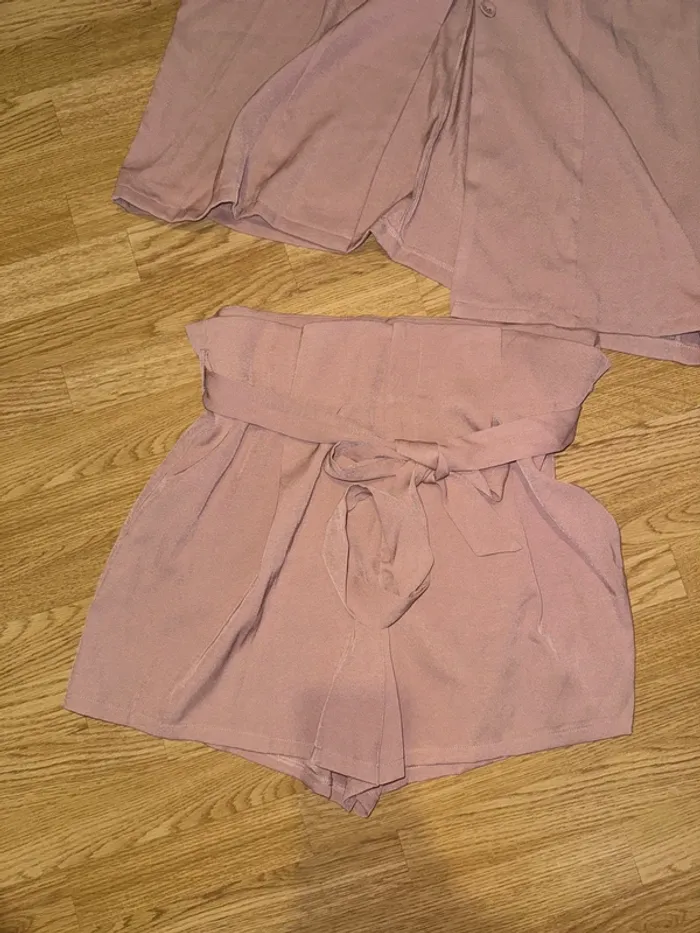 Tailleur short blazer rose poudré XXL - photo numéro 7