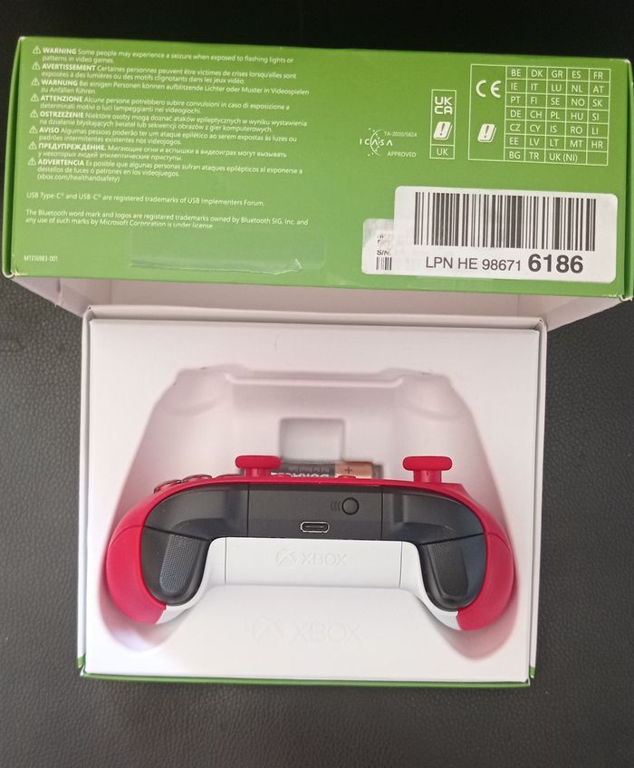 😍manette Xbox red pulse pour séries xs one sx pc new packaging - photo numéro 4