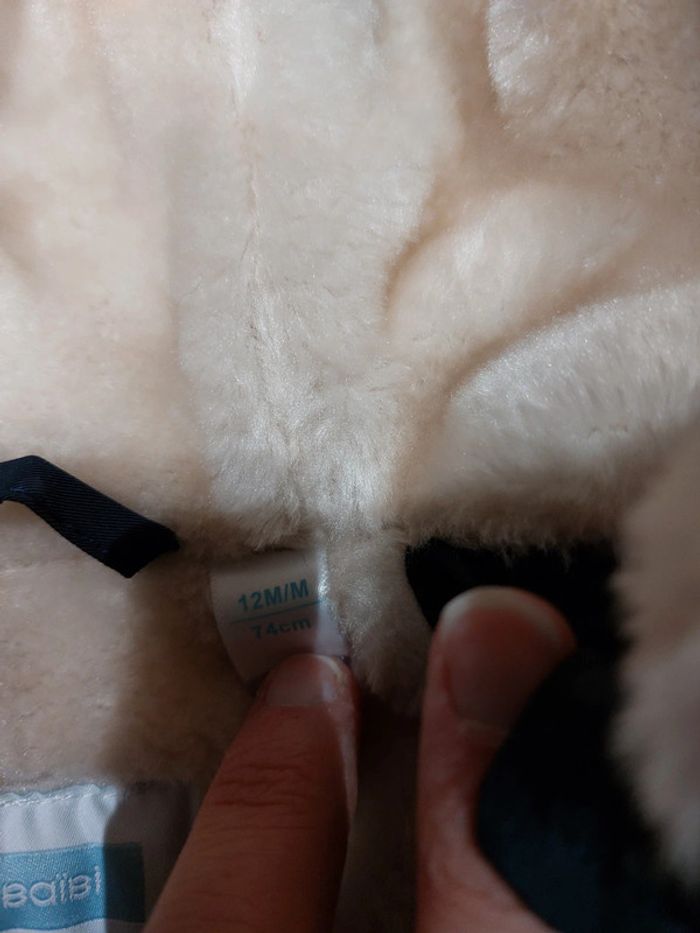 Doudoune zippée Obaibi fille 12 mois neuve sans étiquette - photo numéro 3