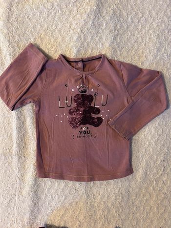 Ter shirt manches longues lulu castagnette 3 ans