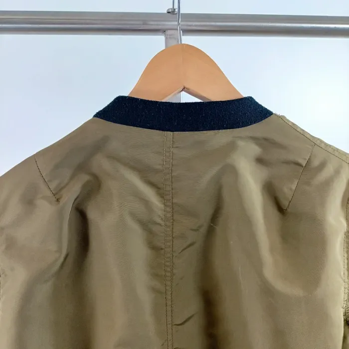 Bomber kaki zippé Stradivarius col et poignets contrastants T36 A1441 - photo numéro 8