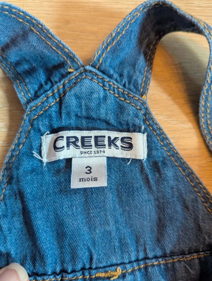 Salopette pantalon jean Creeks 3 mois - photo numéro 3