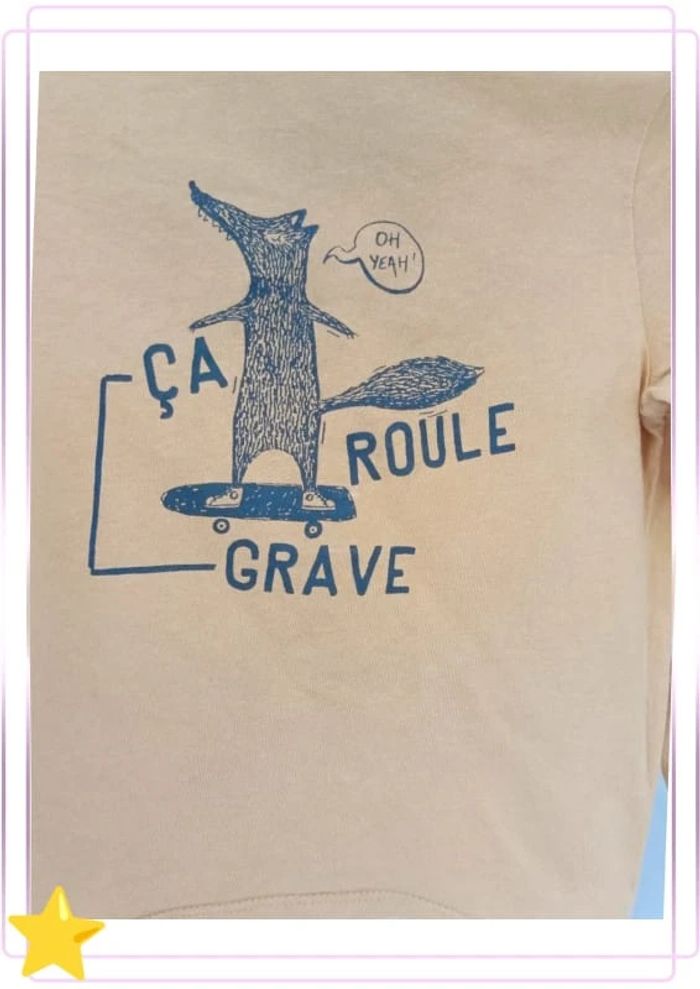 T-shirt moutarde Kiabi 24mois - photo numéro 2