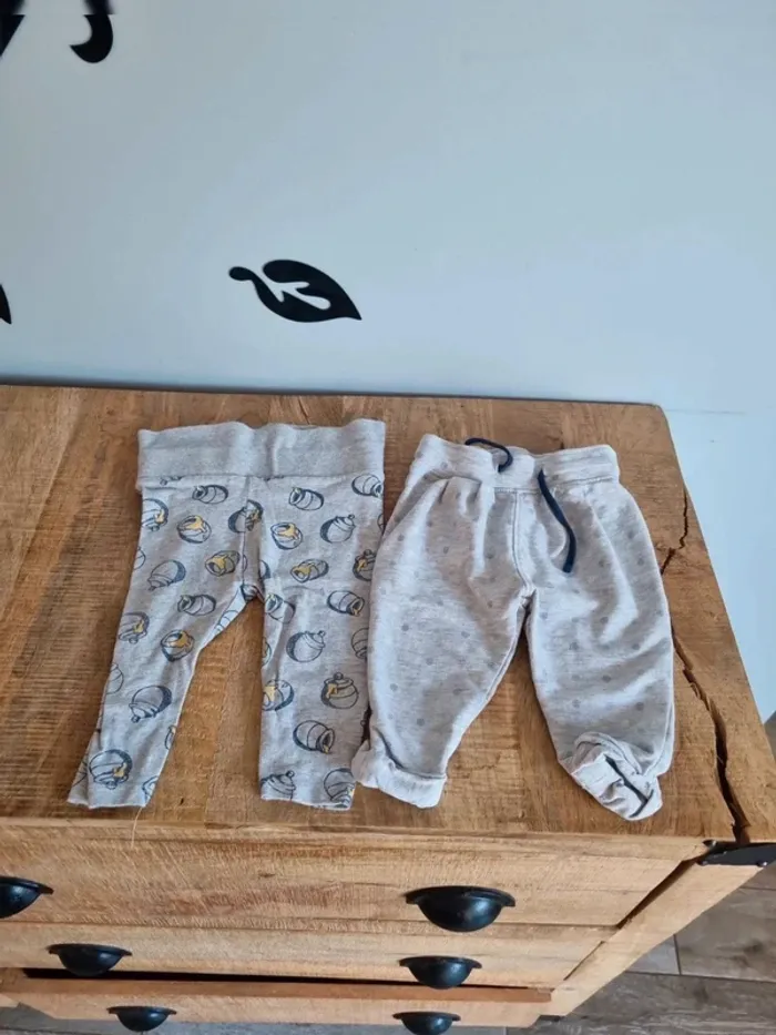 Lot de 2 leeging gris 6 mois