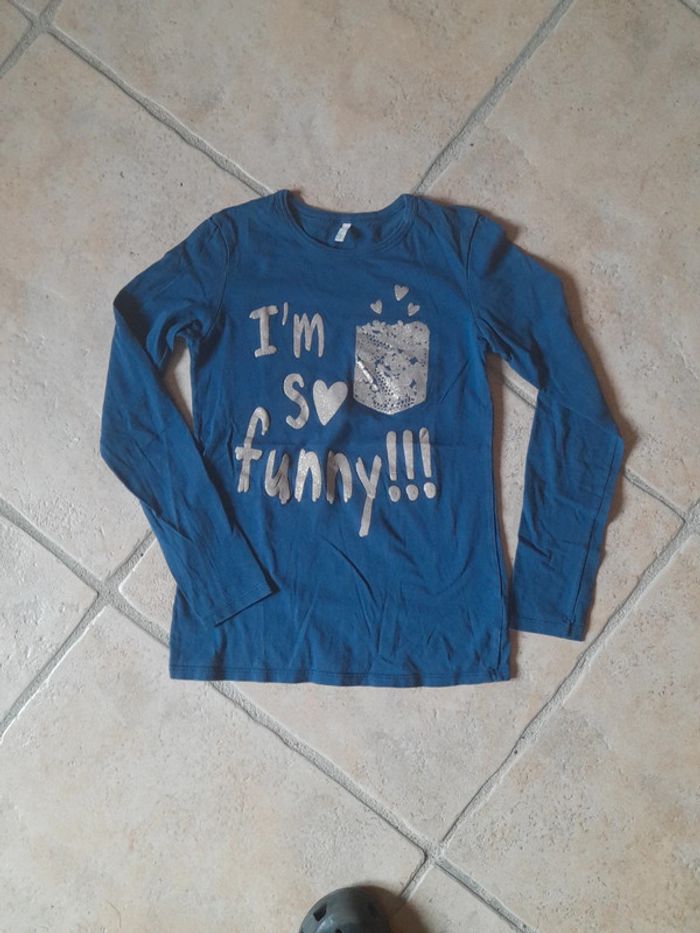 T-shirt manches longues benetton organic coton