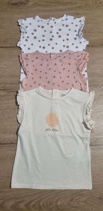 Lot t-shirts MC 24 mois 🌸🍒