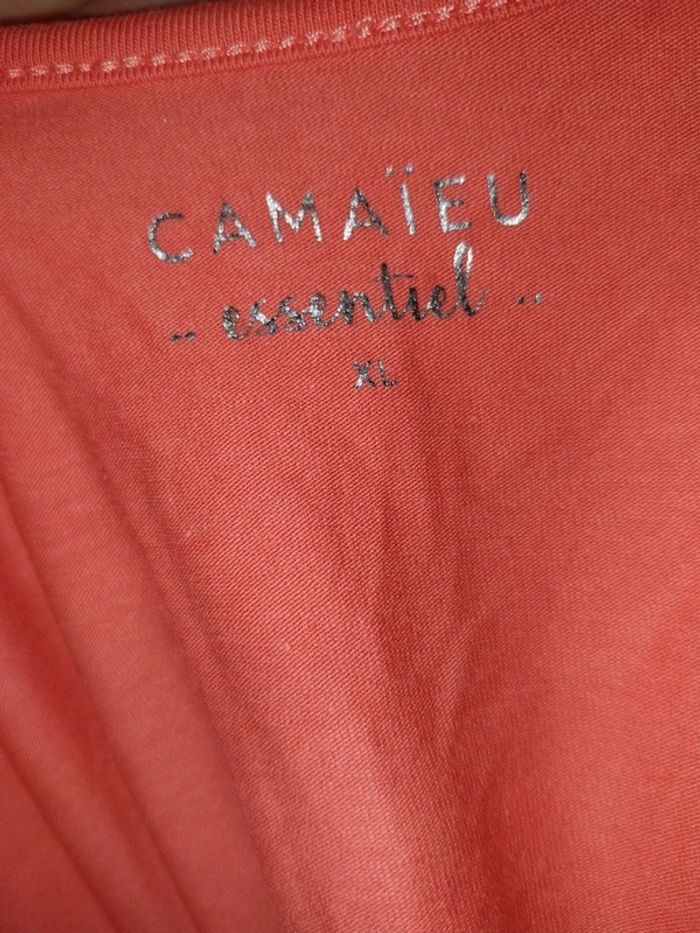 Débardeur Camaïeu taille XL couleur corail - photo numéro 3