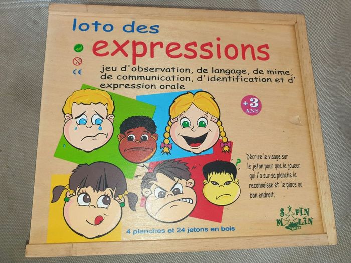 Loto des émotions en bois