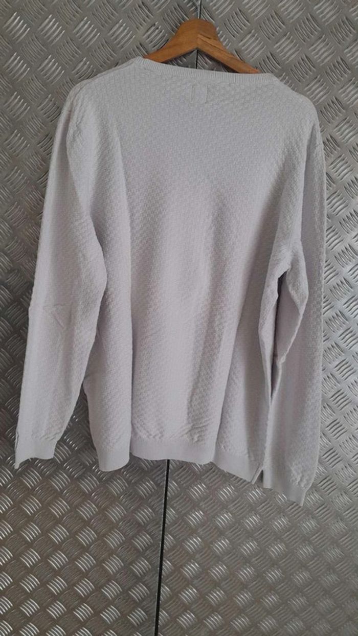 Pull carreaux blanc - photo numéro 2