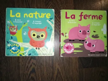 Lot de 2 Livres sonores - la ferme - pile non fourni - 1 ans