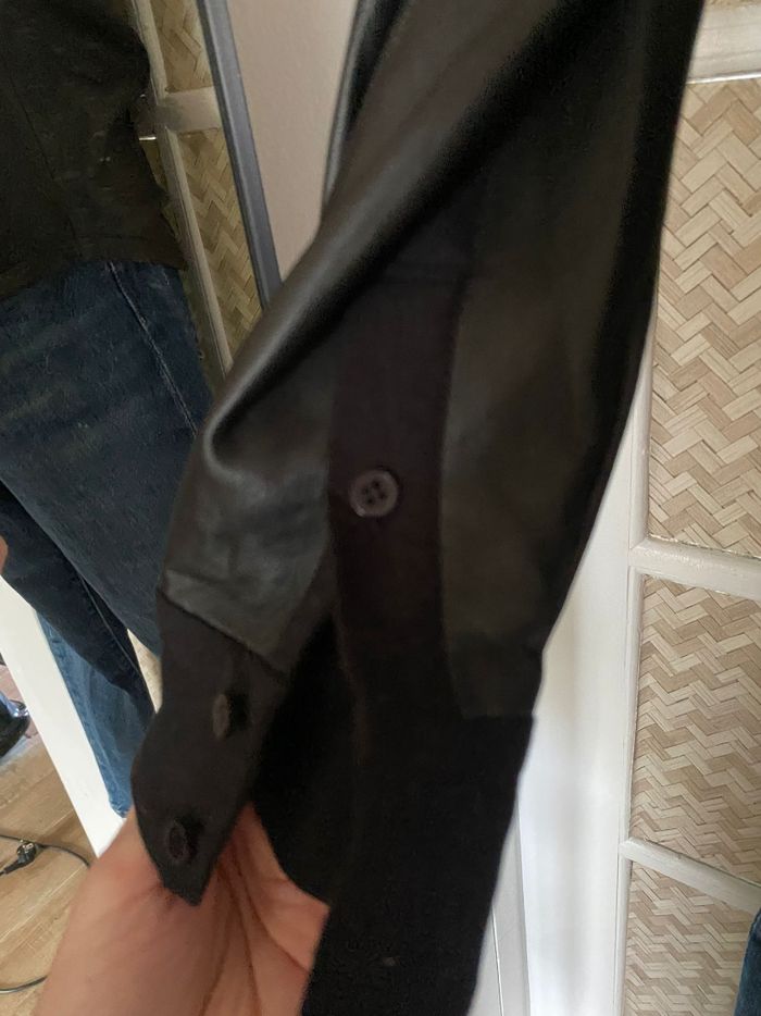 Chemise Noir  Cuir D'agneau Kookaï Taille 38 - photo numéro 4