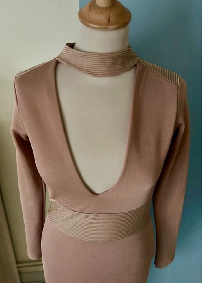 Robe chic à manches longues, rose poudrée, Boohoo - photo numéro 2