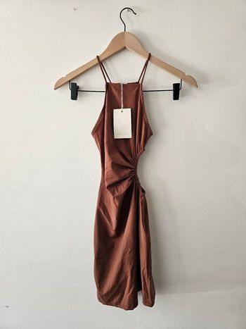 Robe marron moulante cut-out Pull&Bear neuve XS sexy soirée