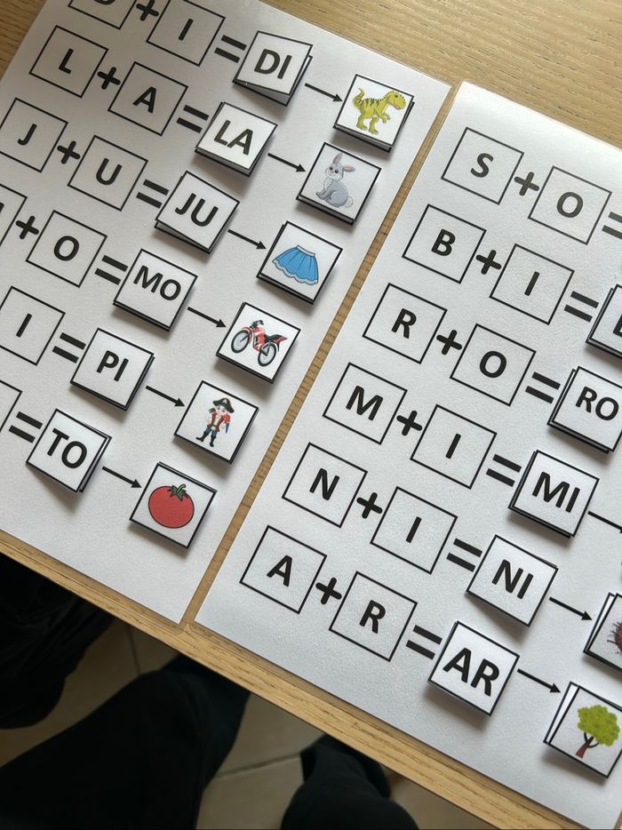 Lot fiches Montessori sur les syllabes - photo numéro 2