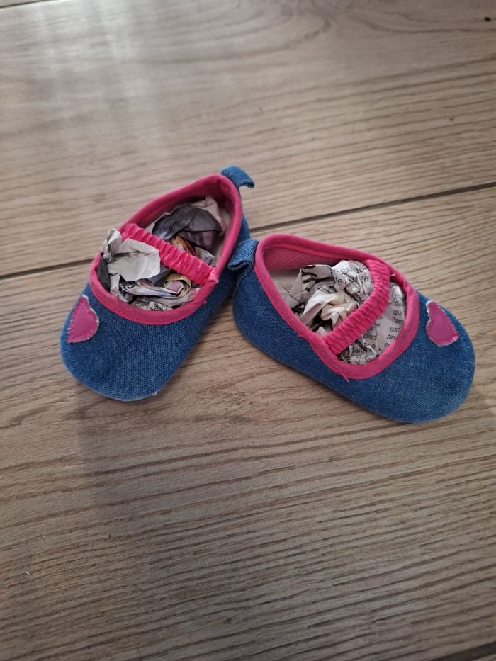 Chaussures bébé fille en jean 0/3 mois - photo numéro 4