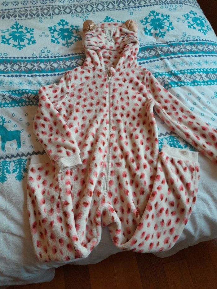 Surpyjama DPAM léopard rose 6-8ans