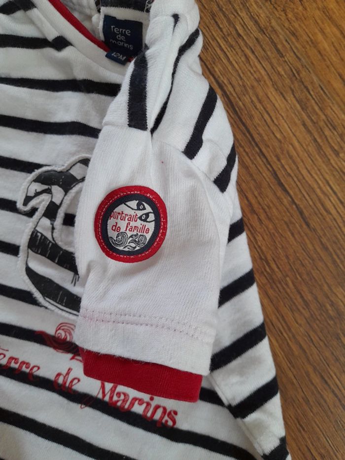 Lot 3 tee shirts marin 12 mois Neufs - photo numéro 4