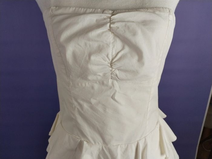Robe blanche cocktail a volants taille 40 - photo numéro 2