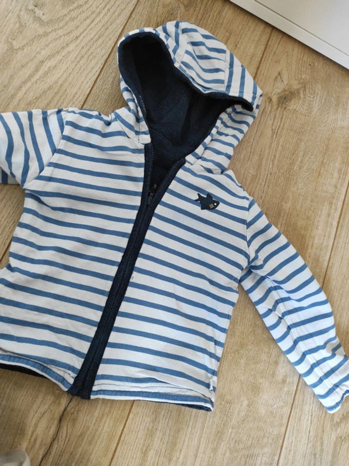 Sweat capuche zippé réversible - photo numéro 5