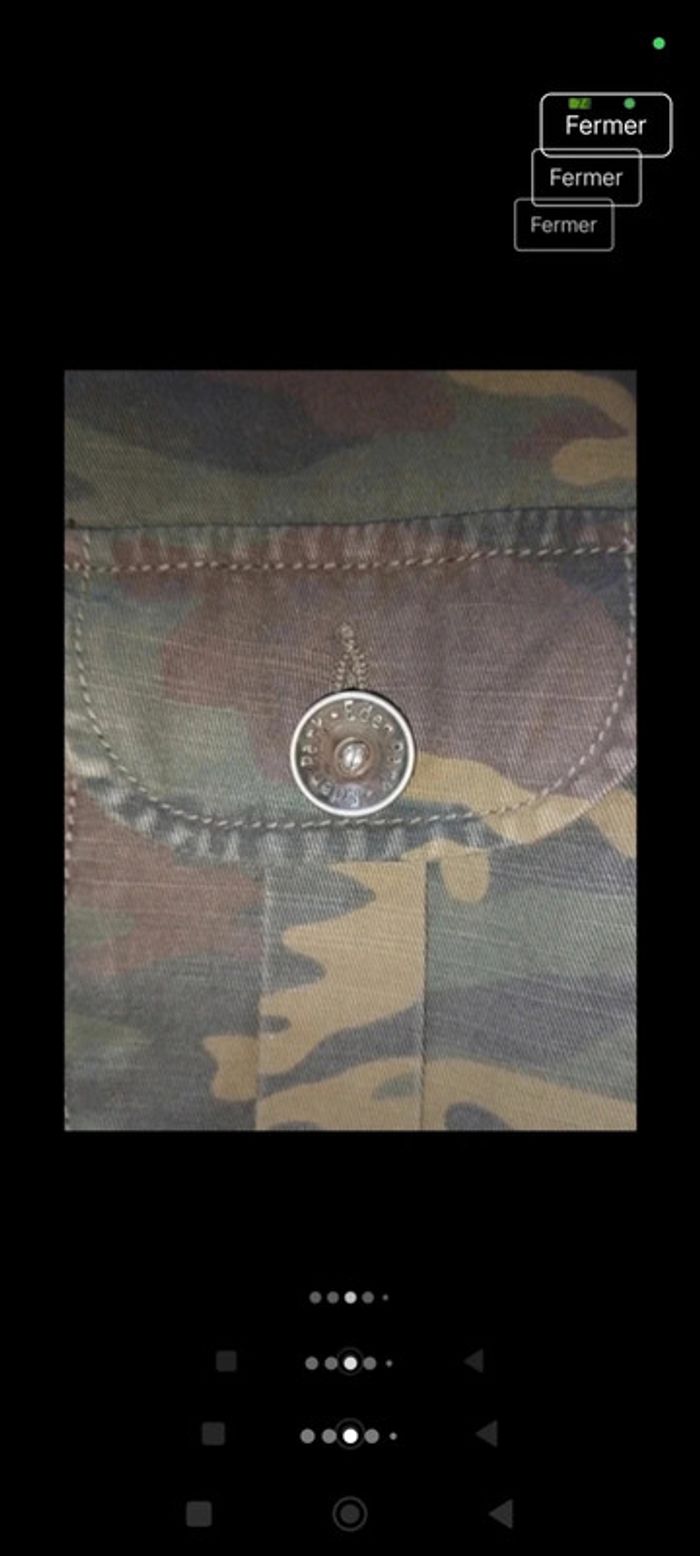 Veste en jeans femme Eden Park  treilli militaire taille 36 coupe ajustée et cintrée - photo numéro 3