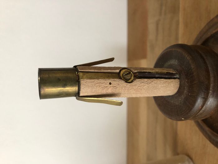 Lot de deux anciennes lampes bougeoirs à restaurer - photo numéro 5