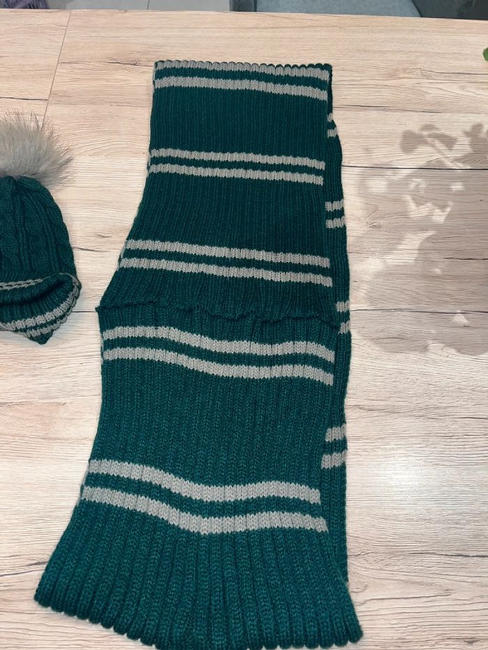 Bonnet et tour de coup snood Serpentard Harry Potter - photo numéro 7