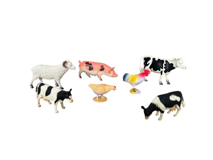 Lot de 7 figurines animaux de la ferme