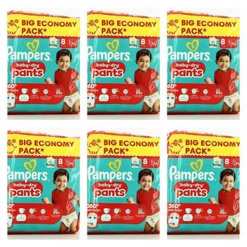 Lot de  204  Couches Pampers Baby Dry  Pants 19 + KG  Taille  8 Neuf