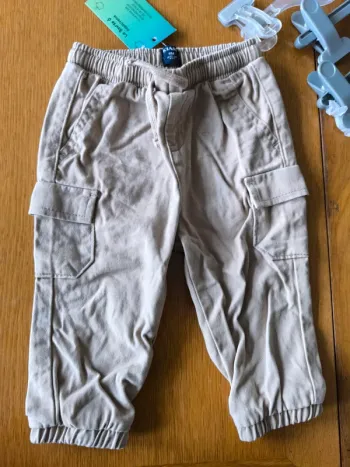 307870 pantalon cargo marron garçon 9 mois kiabi