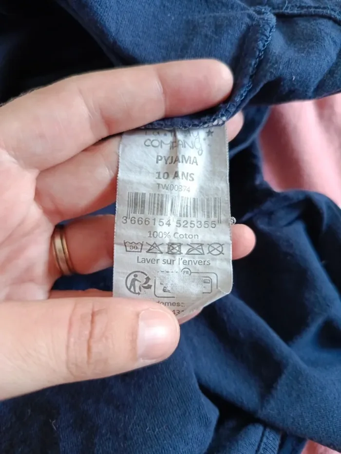 Pyjama manches longues fille taille 10 ans - photo numéro 3