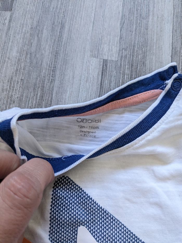 Ensemble short et tee-shirt 12 mois - obaibi - photo numéro 2