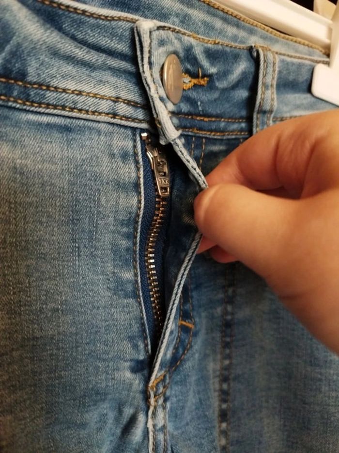 Jeans bleu clair skinny droit y2k vintage S/36 - photo numéro 5
