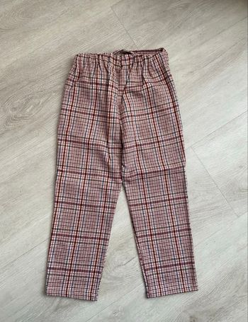 Pantalon épais et chaud carreau rose 4 ans 