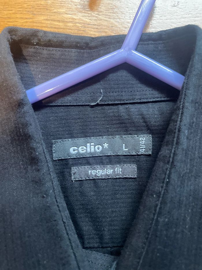 Celio chemise noir taille L - photo numéro 2