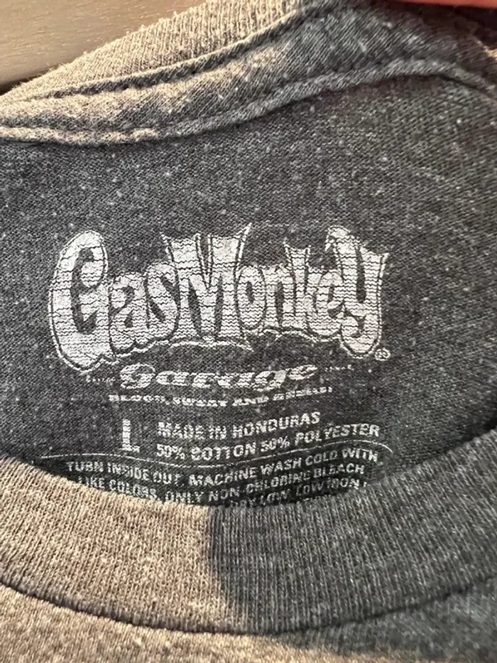 T-shirt gris homme Gas Monkey Garage taille L Camiseta hombre Maglietta uomo Herren - photo numéro 4