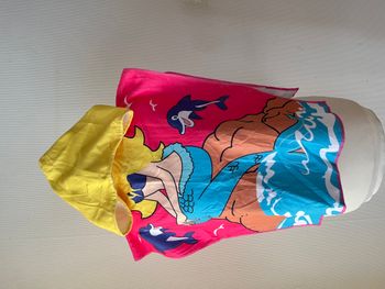 Cape de bain, serviette à capuche sirène rose