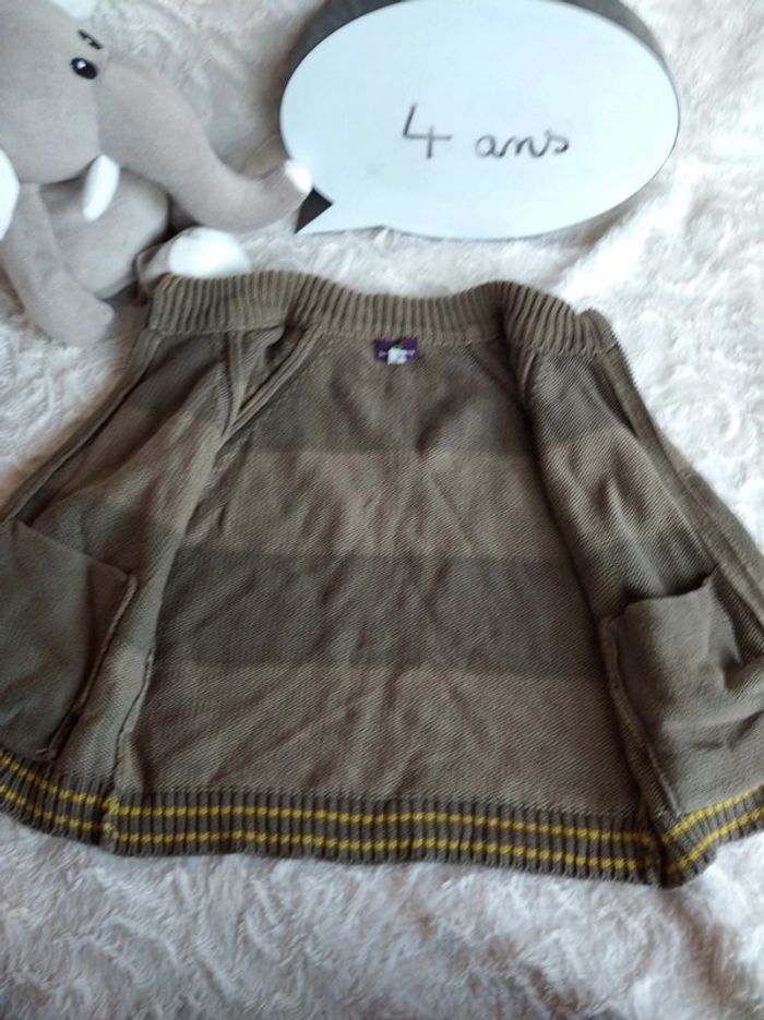 Gilet zippé maille Garçon 4 ans Sergent major 100% coton - photo numéro 7