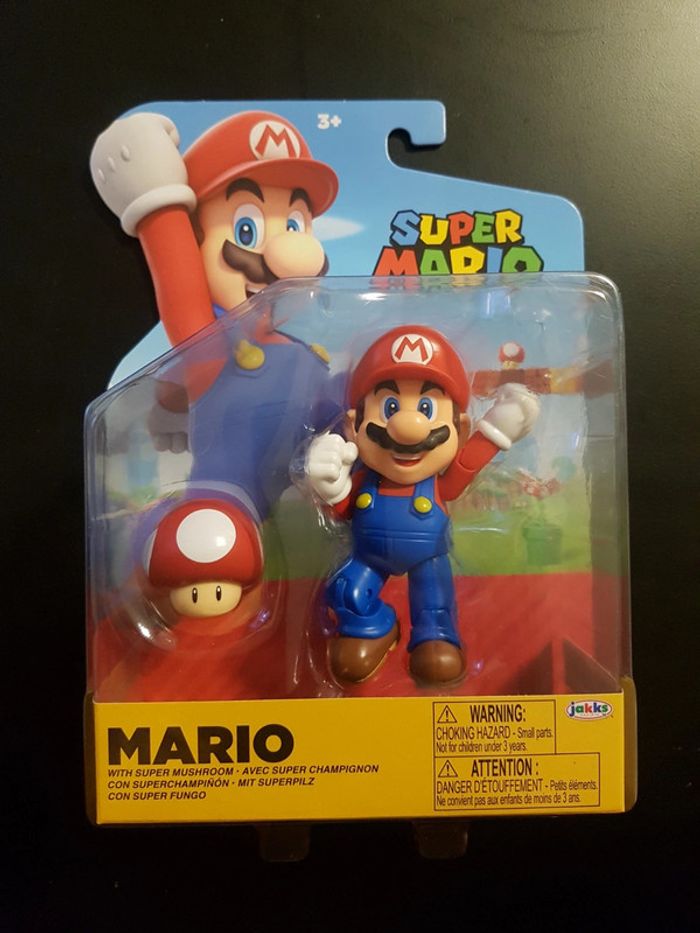 Figurine super mario bros avec champignon neuf blister jakks pacific Nintendo