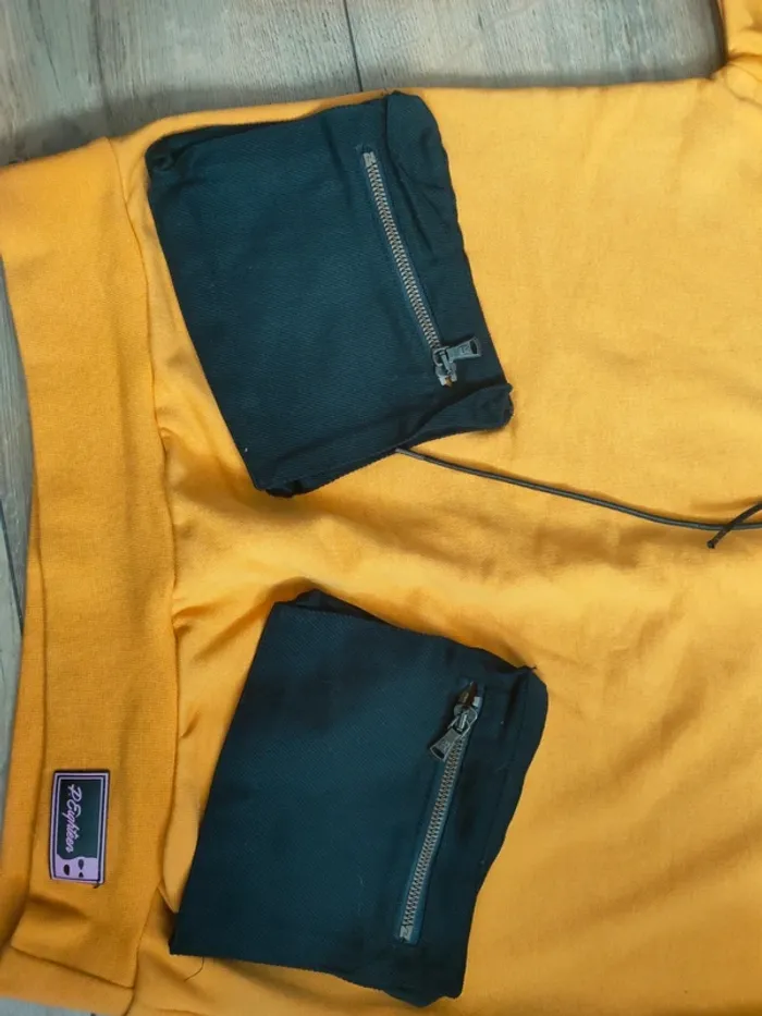 Sweat/pull à capuche moutarde homme S - photo numéro 3
