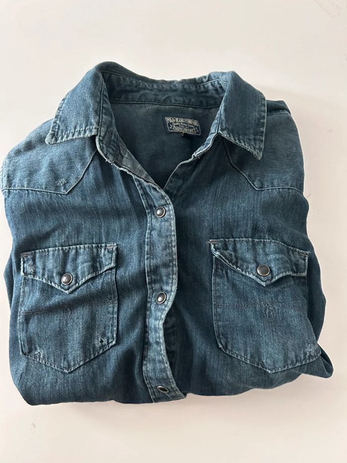 Chemise en jean Ralph Lauren – Taille S - Bleu denim - vintage - photo numéro 6
