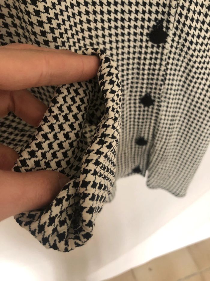 Blouse vintage motif pied-de-poule 42 44 excellent état - photo numéro 14