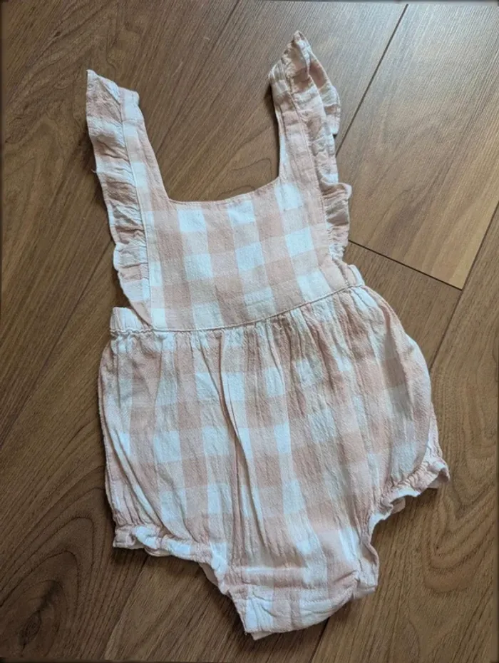 Salopette grenouillère bloomer carreaux